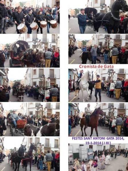 PROCESSÓ DE TRASLLAT, MISSA I BENEDICCIÓ D'ANIMALS ( i III ) (Festes de Sant Antoni Gata 2014)