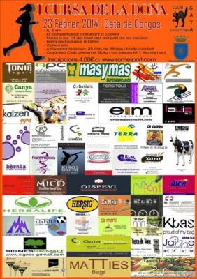 JA IX AL CARRER EL CARTELL DE LA I CURSA DE LA DONA A GATA