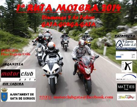 DEMÀ, PRIMERA RUTA MOTERA 2014: GATA-GORGA-GATA
