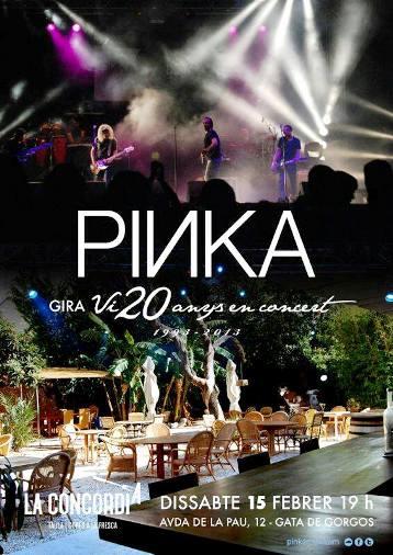 IMATGES DE FESTA: cartell de lactuació de Pinka, dissabte dia 15