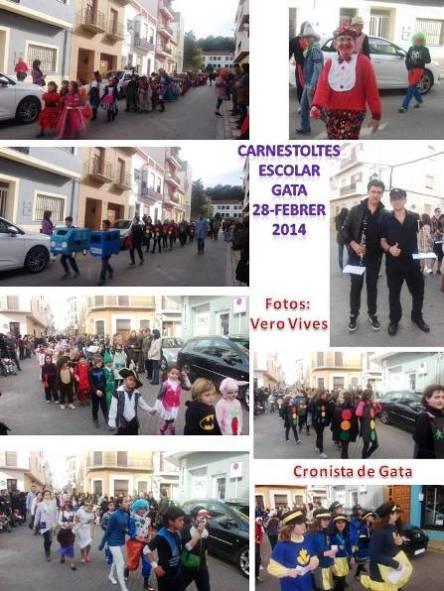ELS ESCOLARS DEL COL·LEGI PÚBLIC SANTÍSSIM CRIST CELEBREN EL CARNESTOLTES AMB DISFRESSES PELS CARRERS DE GATA ( I )