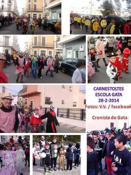 ELS ESCOLARS DEL COL·LEGI PÚBLIC SANTÍSSIM CRIST CELEBREN EL CARNESTOLTES AMB DISFRESSES PELS CARRERS DE GATA ( i II )
