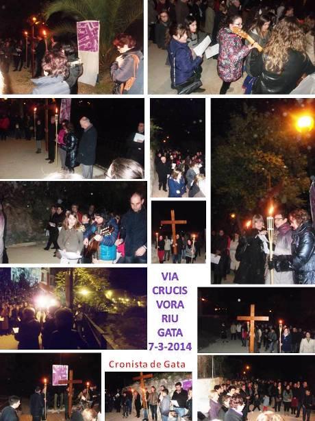 TOT UN ÈXIT, ANIT VIA CRUCIS NOCTURN VORA RIU, primer divendres de Quaresma a Gata