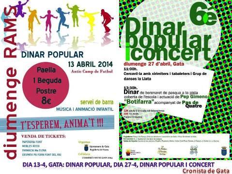 VENEN DOS FESTOTES: FOGUERILS I BERENAR DE PASQUA