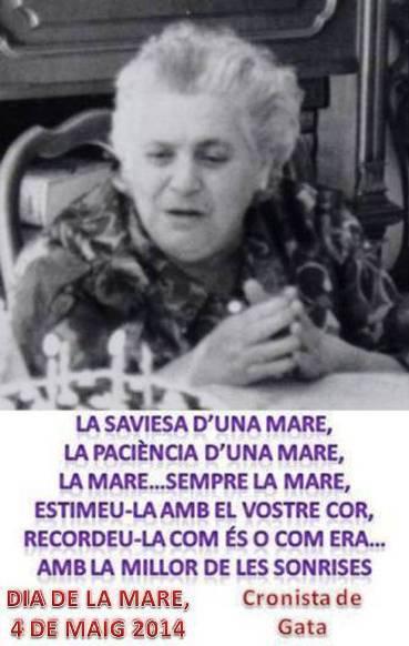 HUI, DIUMENGE 4 DE MAIG, ÉS EL DIA DE LA MARE