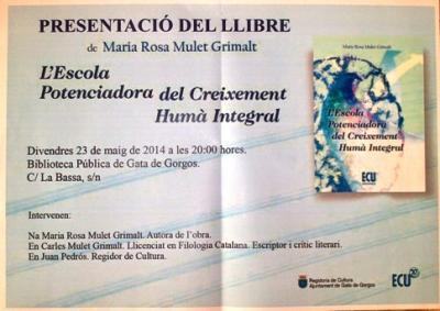 DIVENDRES, PRESENTACIÓ A LA BIBLIOTECA DEL LLIBRE DE LA GATERA MARÍA ROSA MULET GRIMALT