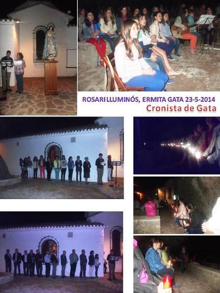 MÉS DE CENT PERSONES PARTICIPEN AL NOVEDÓS ROSARI LLUMINÓS A L'ERMITA