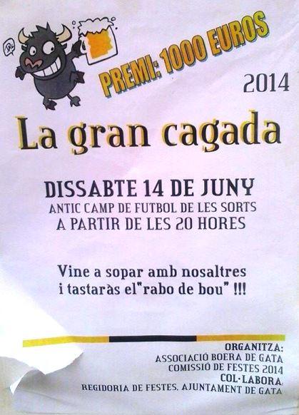 LA COMISSIÓ DE FESTES PATRONALS FA HUI L'ACTE DE LA GRAN CAGADA I SOPAR