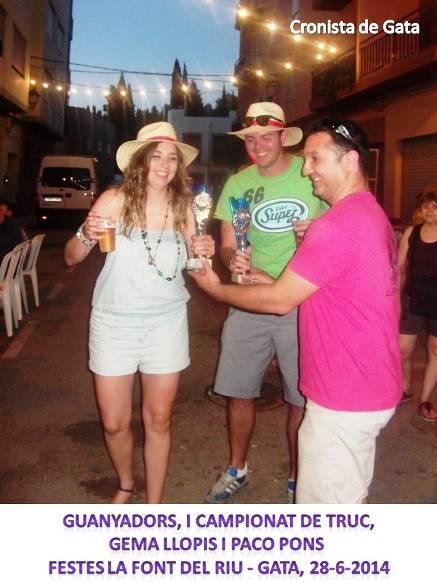 EL I CAMPIONAT DE TRUC DE LA FONT DEL RIU JA TÉ GUANYADORS