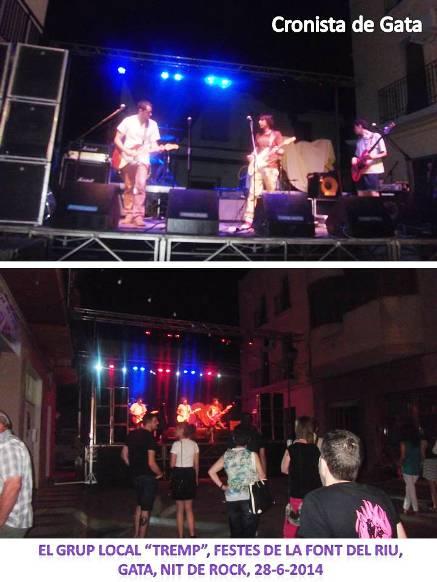 ABANS DE BAJOQUETA ROCKANIT VA ACTUAR A LA FONT DEL RIU, EL GRUP LOCAL TREMP