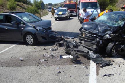AHIR: NOU SUCCÉS A LA CARRETERA DE XÀBIA, xoc frontal
