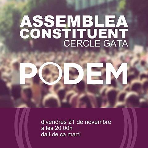 HUI ES FA L'ASSEMBLEA CONSTITUIENT DEL CERCLE PODEM de Gata