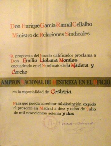SABIEU QUE? En 1972 es va fer a Gata el concurs nacional de destresa artesana i el va guanyar Emilio Liébanas
