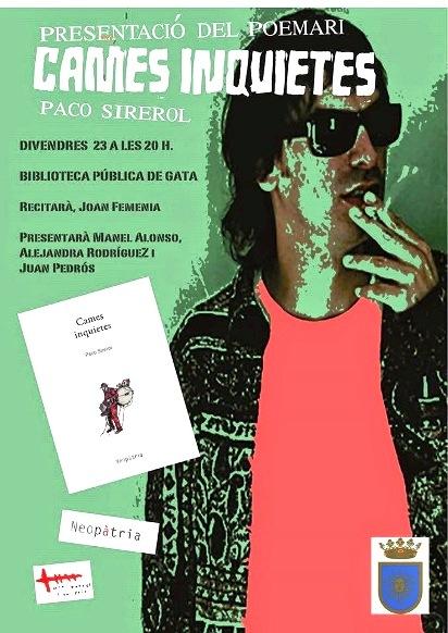 EL JOVE GATER PACO SIREROL PRESENTA DIVENDRES 23 EL SEU PRIMER LLIBRE DE POESIES