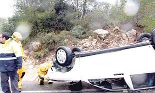 LA PREMSA PARLA DEl'accident d'ahir a l'entrada de la Garganta