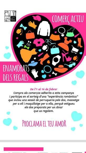 NOVA CAMPANYA DEL COMERÇ GATA: PER SANT VALENTÍ, REGALS I ENAMORAMENT