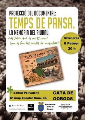 RECORDEU: HUI ÉS TEMPS DE PANSA (documental de Riurau amb panses, a les 20 hores)