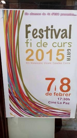 HUI I DEMÀ, FESTIVAL FI DE CURSO DE 4rt ESO DEL INSTITUT DE GATA