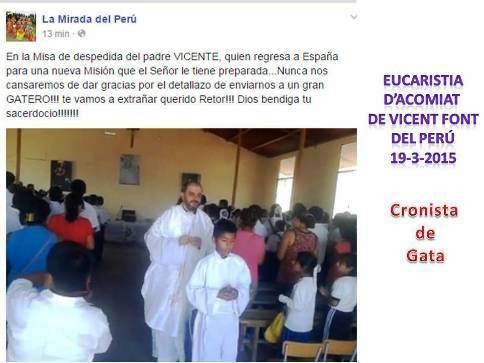 EL MISSIONER GATER VICENT FONT TORNA PER A QUEDAR-SE