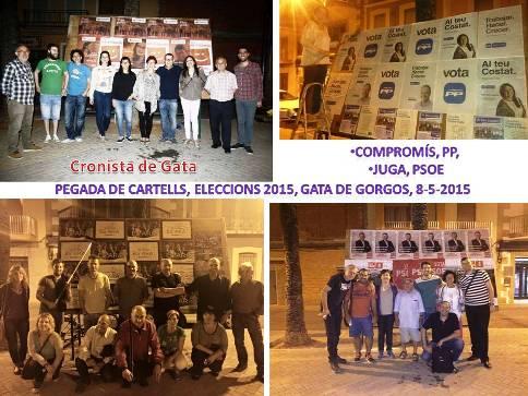 CAMPANYA ELECTORAL, GATA 2015: ANIT A LES 12 VA SER LA TRADICIONAL PEGADA DE CARTELLS A LA PLAÇA NOVA