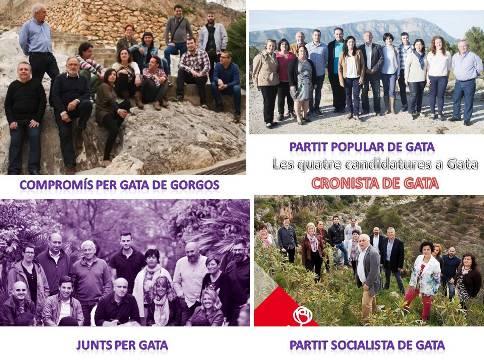 GATA, ELECCIONS 2015: Hui acaba la campanya. Els quatre partits fan actes finals