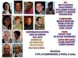 GATA: DISSABTE DIA 13, CONSTITUCIÓ DEL NOU AJUNTAMENT I NOVA ALCALDESSA