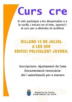 NOU CURSET PER A TINDRE EL CERTIFICAT DE MANIPULACIÓ DE COETS, de cara a les festes patronals de Gata
