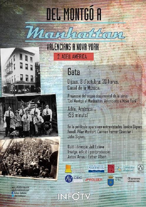 COMENCEN ELS NOMBROSOS ACTES A GATA DEL LLARG CAP DE SETMANA: Hui, documental Adéu, Amèrica