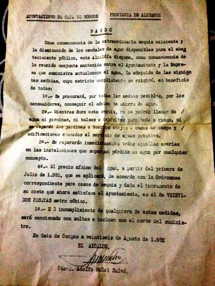 HISTÒRIA LOCAL: Recordant la sequera de l'estiu de 1982
