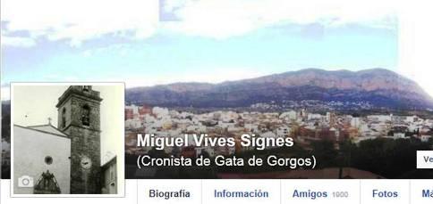 EL FACEBOOK DEL CRONISTA DE GATA ARRIBA ALS 1.900 AMICS