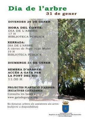 CONTE, XERRADA I PLANTACIÓ D'ARBRES A GATA: celebració del Dia de l'Arbre