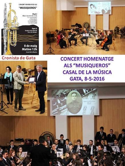 LA BANDA DE GATA FA HISTÒRIA: EMOTIU I SENTIT HOMENATGE A LA FAMÍLIA DELS MUSIQUEROS ( I )