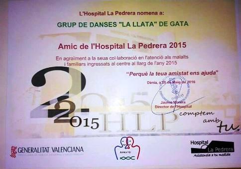 EL GRUP DE DANSES LA LLATA DE GATA, AMIC DE L'HOSPITAL LA PEDRERA 2015