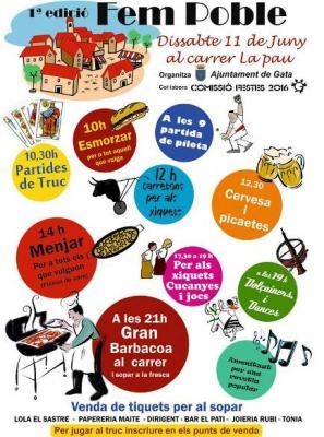 DISSABTE DIA 11, PRIMERA EDICIÓ DE FEM POBLE (Comissió de Festes 2016)