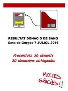 DONACIÓ DE SANG DE DIJOUS 7: 35 donacions