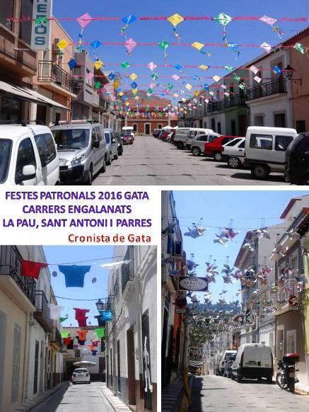 FESTES GATA 2016: JA ENGALANEN ELS CARRERS(La Pau, Sant Antoni i Parres)
