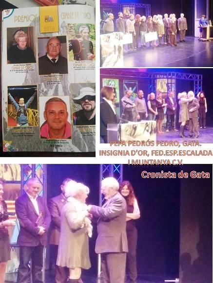 LA GATERA PEPA PEDRÓS PEDRO, INSIGNIA D'OR DE LA FEDERACIÓ D'ESPORTS DE MUNTANYA, PER LA INTEGRACIÓ DE LA DONA