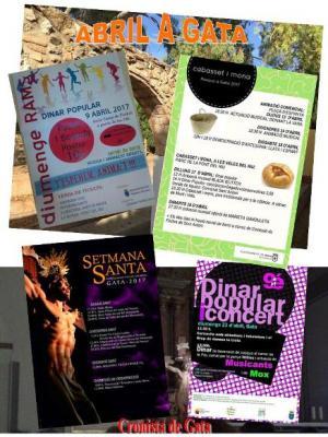 ABRIL A GATA: DINAR POPULAR, CABASSET I MONA, BERENAR DE PASQUA, SETMANA SANTA,