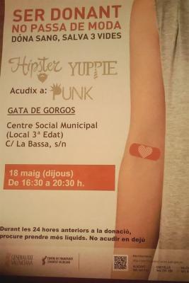 DEMÀ DIJOUS 18, NOVA DONACIÓ DE SANG A GATA