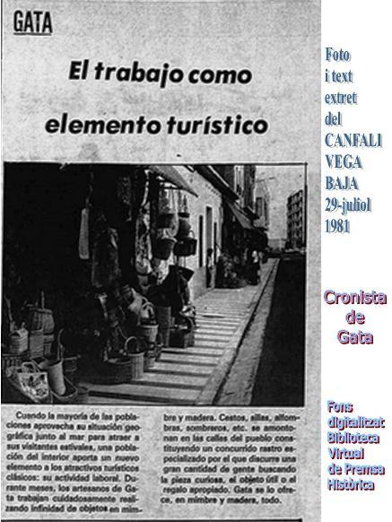 FOTOGRAFIES ANTIGUES (Gata en el record) -1.800-: lartesania de Gata, any 1981