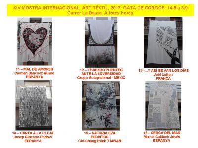 XIV MOSTRA ART TÈXTIL 2017: LES OBRES (11-16)