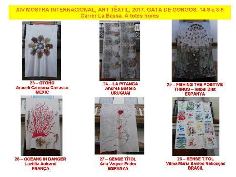 XIV MOSTRA ART TÈXTIL 2017: LES OBRES (23-28)