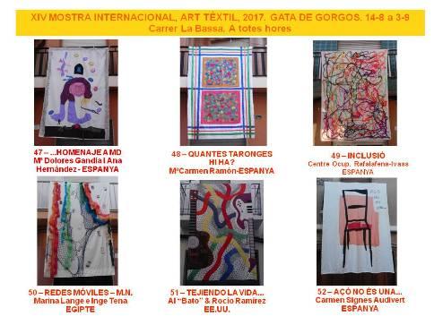 XIV MOSTRA ART TÈXTIL 2017: LES OBRES (47-52)