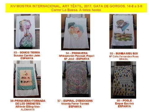 XIV MOSTRA ART TÈXTIL 2017: LES OBRES (53-58)