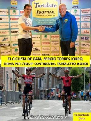 EL JOVE CICLISTA GATER SERGIO TORRES JORRO CORRERÀ EL 2018 AMB L'EQUIP CONTINENTAL TARTELETTO-ISOREX