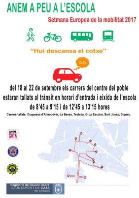 ANEM A PEU A L'ESCOLA!!. GATA, SETMANA EUROPEA DE LA MOBILITAT