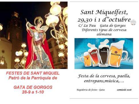 DE DIJOUS 28/9 A DIUMENGE 1/10: FESTES DE SANT MIQUEL A GATA