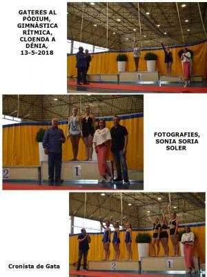 CLOENDA DE GIMNÀSTICA RÍTMICA COMARCAL: PÒDIUMS PER A QUATRE GATERES