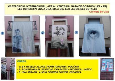 MIRADES URBANES GATA: XV ART AL VENT 2018, AL DETALL: OBRES, UNA A UNA (1 a 3)
