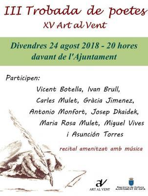 CULTURA, MÚSICA I ESPORT, CAP DE SETMANA A GATA: Poesies i Art al Vent, FIGA18 i Gorgos